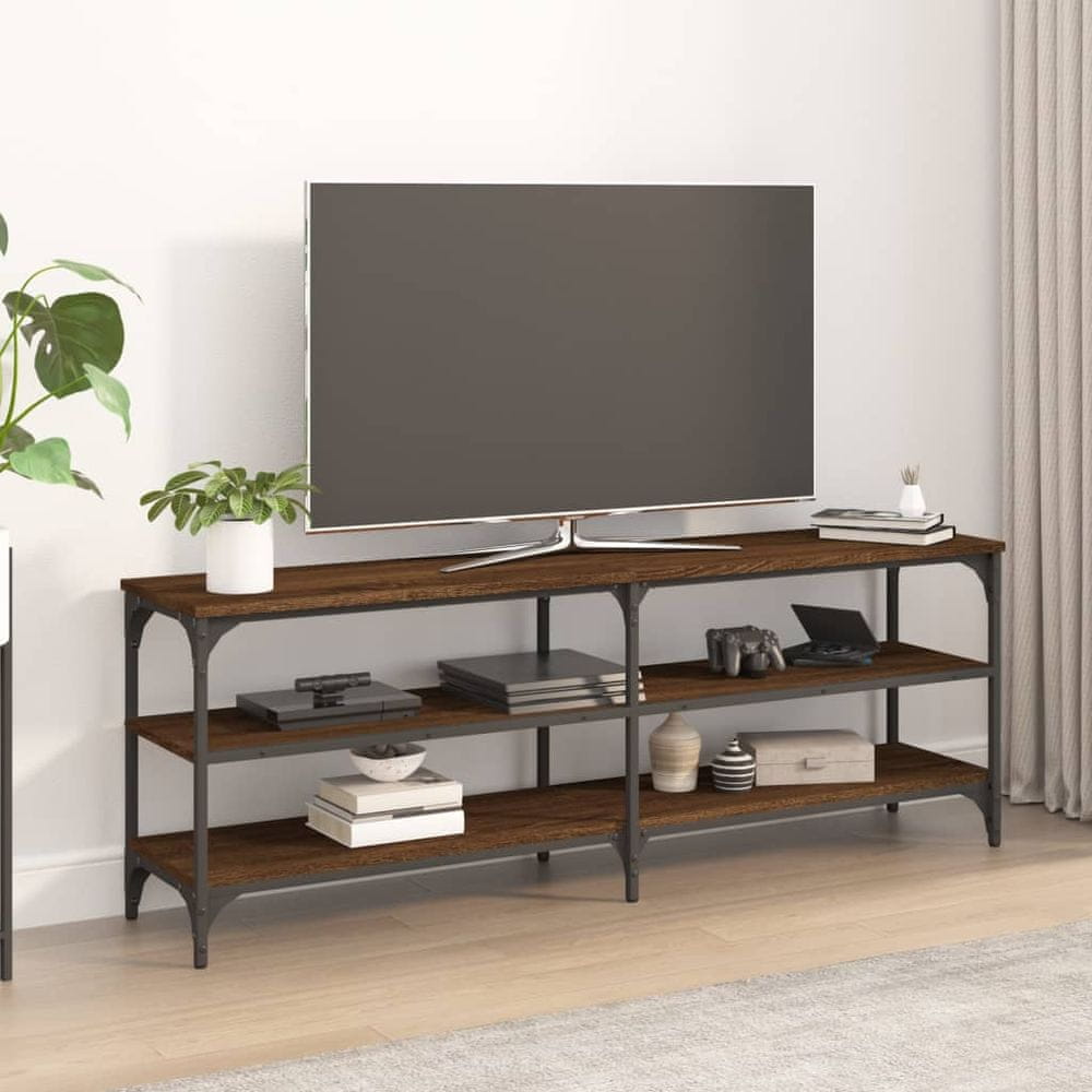 Vidaxl TV skrinka hnedý dub 140x30x50 cm kompozitné drevo